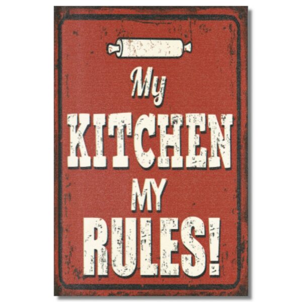 Wandbild my kitchen my rules 1836