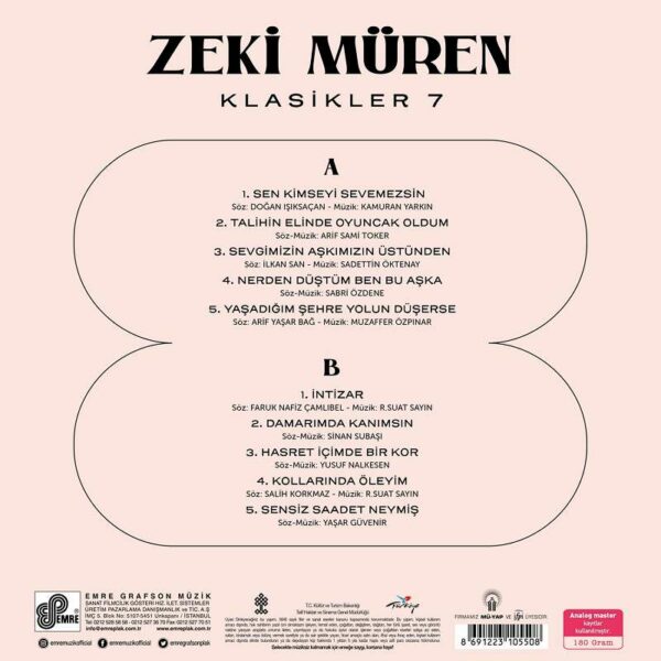 Zeki Mueren Klasikler 7 tuerkische Schallplatte 2