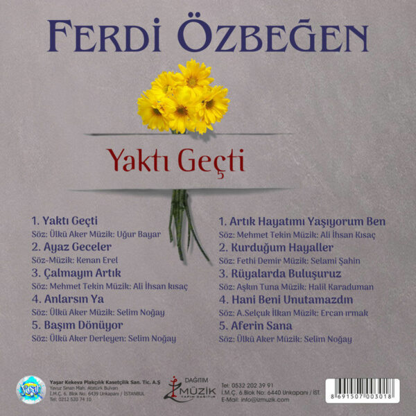 Ferdi Özbegen Plak - Yakti gecti - türkische Schallplatte 2