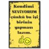 kendimi seviyorum holzposter wand