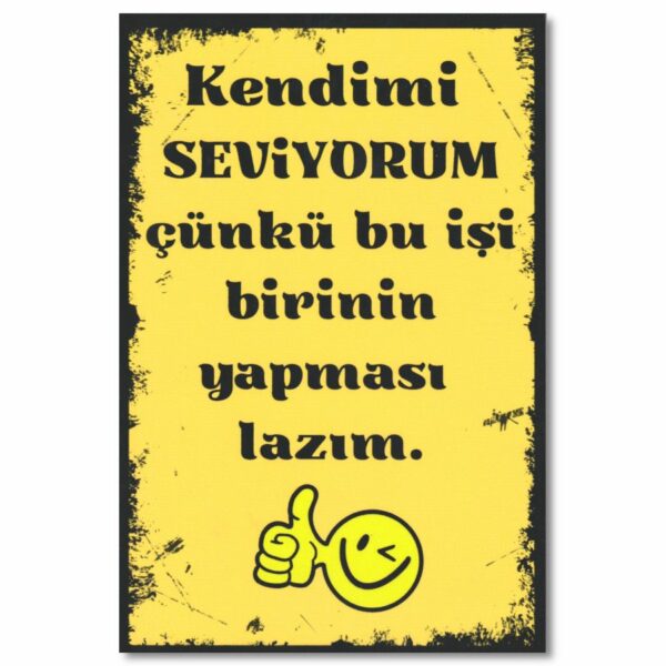 kendimi seviyorum holzposter wand